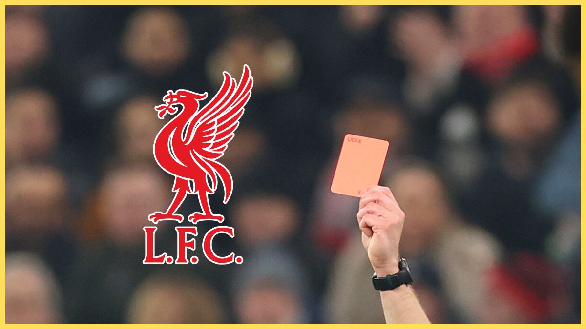 Red card shown at Anfield