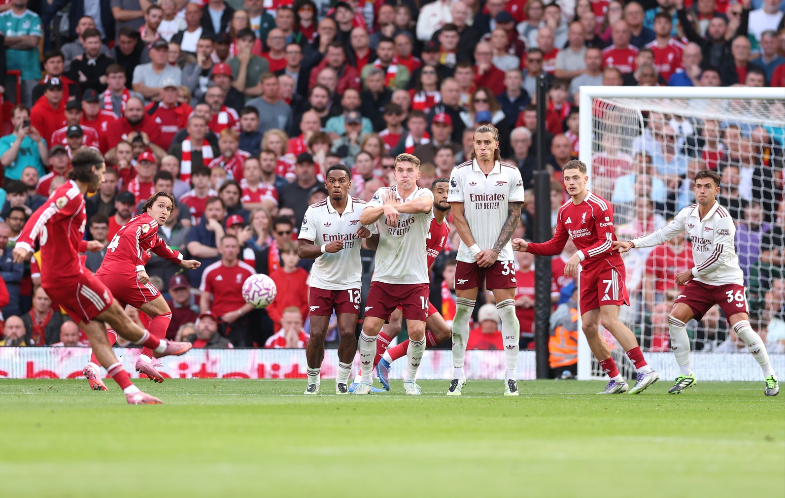 Dominik Szoboszlai's outstanding free kick gave Liverpool victory over Arsenal at Anfield