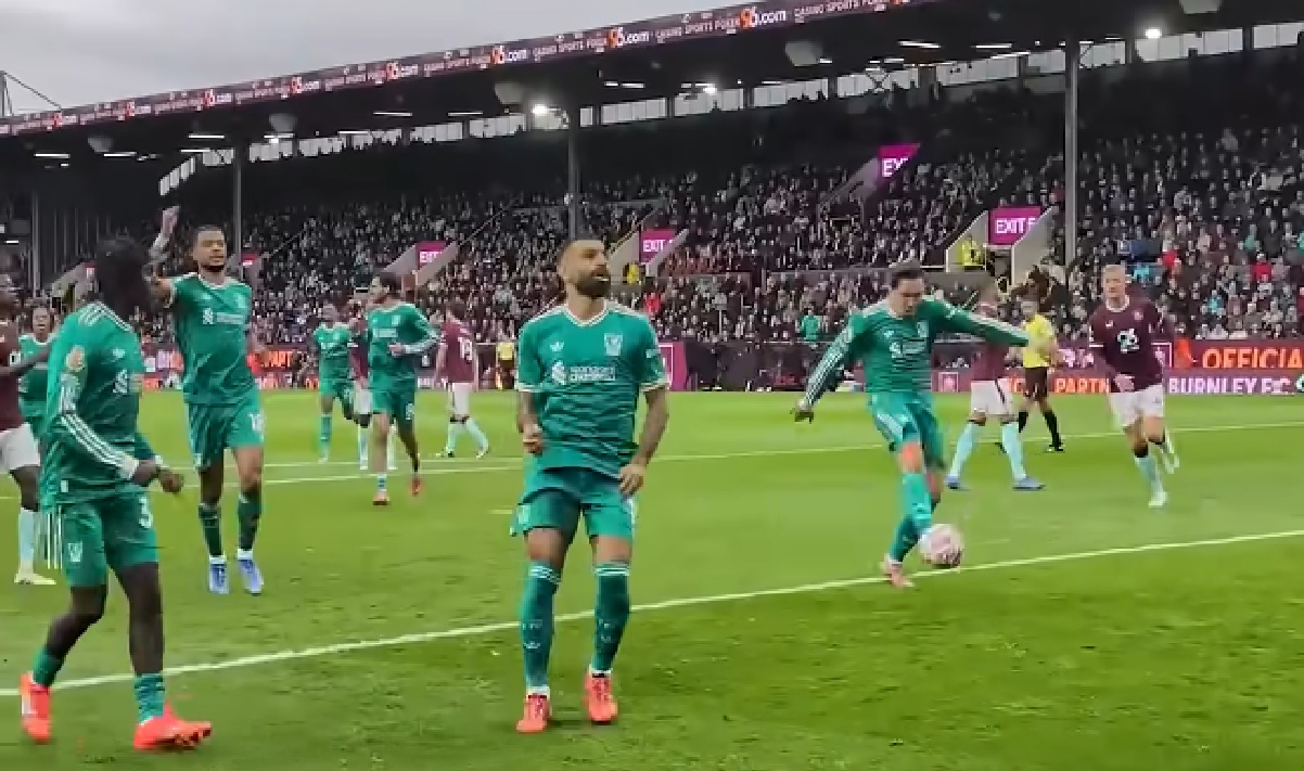 Federico Chiesa blasts the ball into the crowd after Mo Salah's last-gasp winner at Burnley