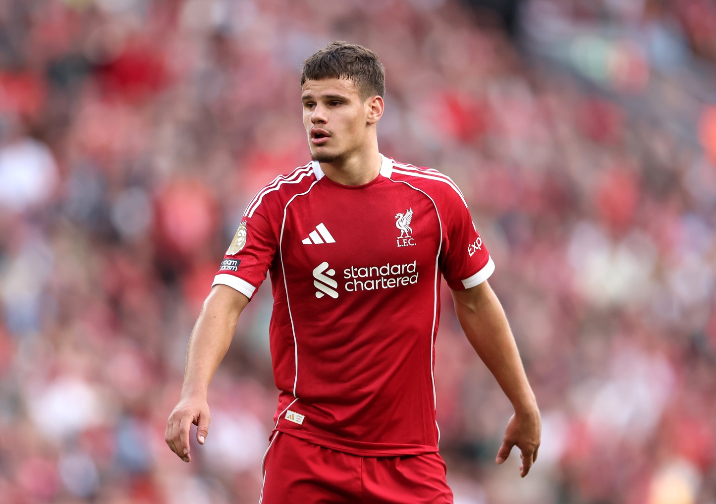 Milos Kerkez comes back into the Liverpool starting XI for the Merseyside derby