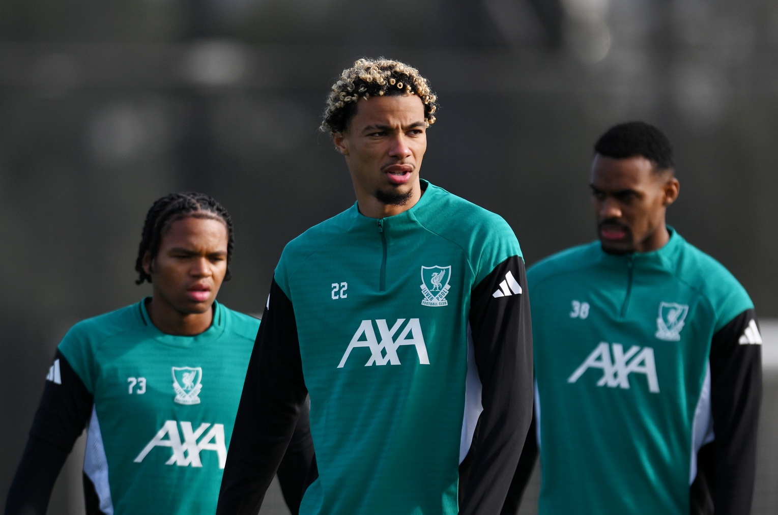 Rio Ngumoha and Hugo Ekitike were among the Liverpool players who trained in Kirkby ahead of the Galatasaray clash