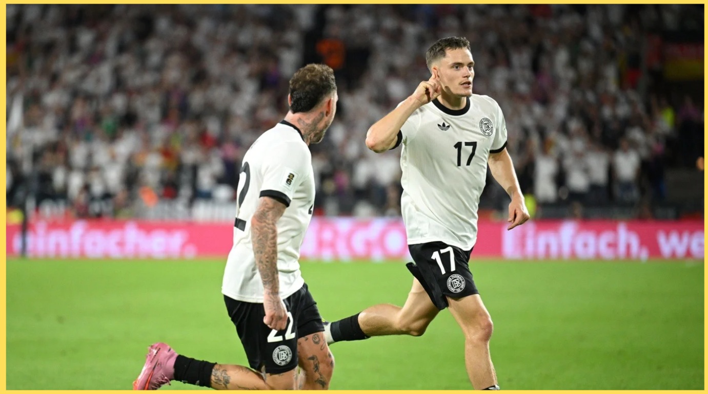 Florian Wirtz was criticised by German media despite scoring against Northern Ireland