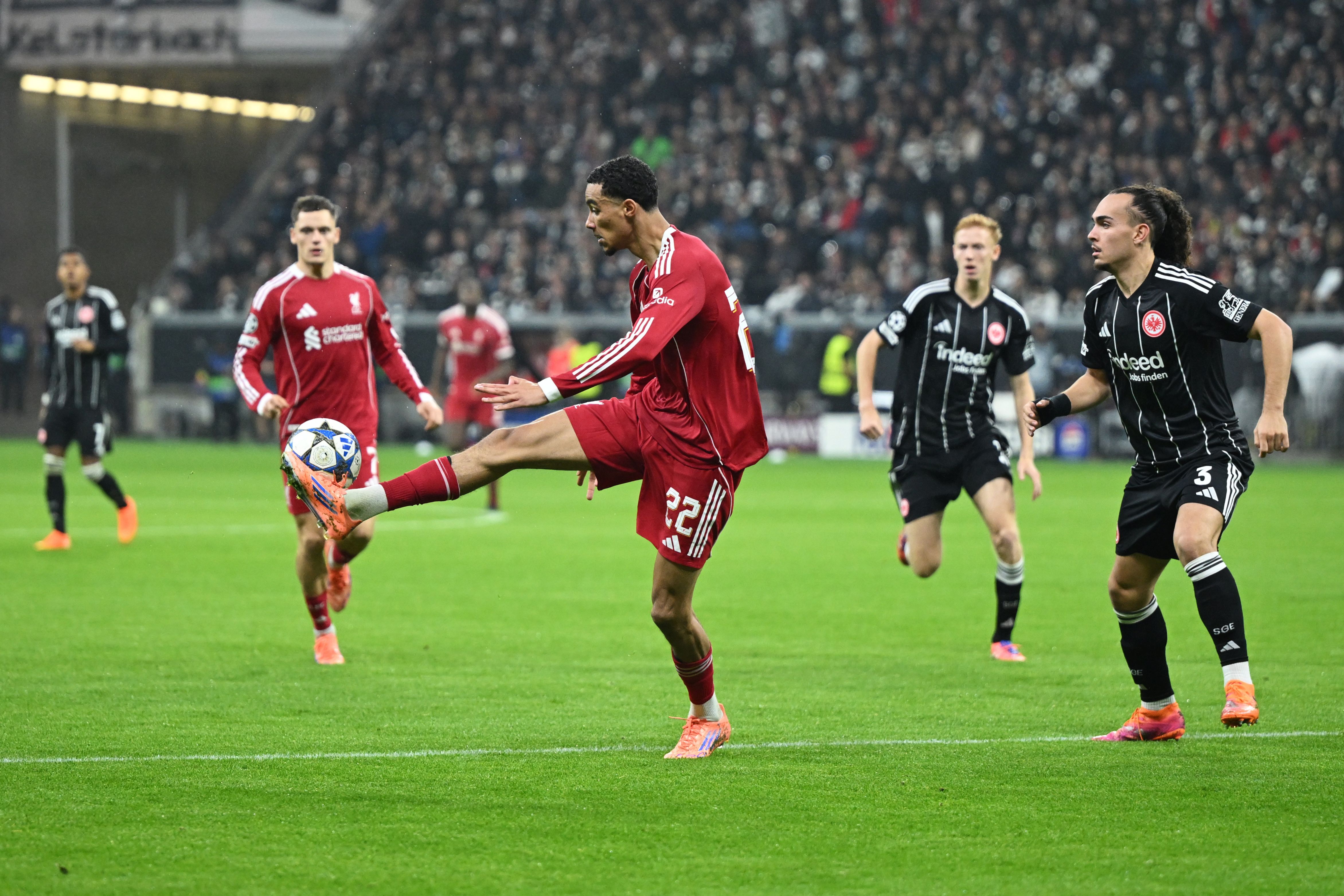 Hugo Ekitike against Eintracht Frankfurt