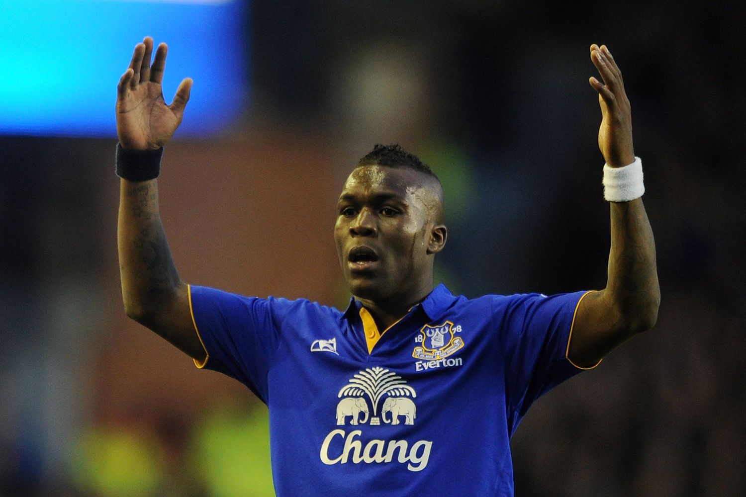 Royston Drenthe of Everton in 2012