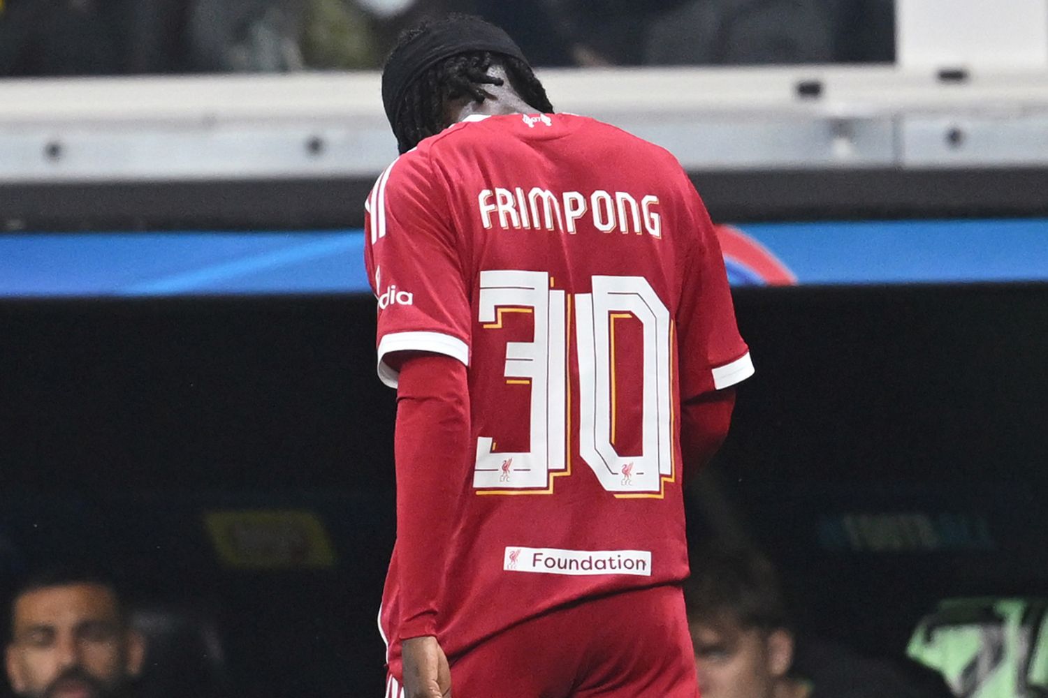 Jeremie Frimpong limps off against Frankfurt