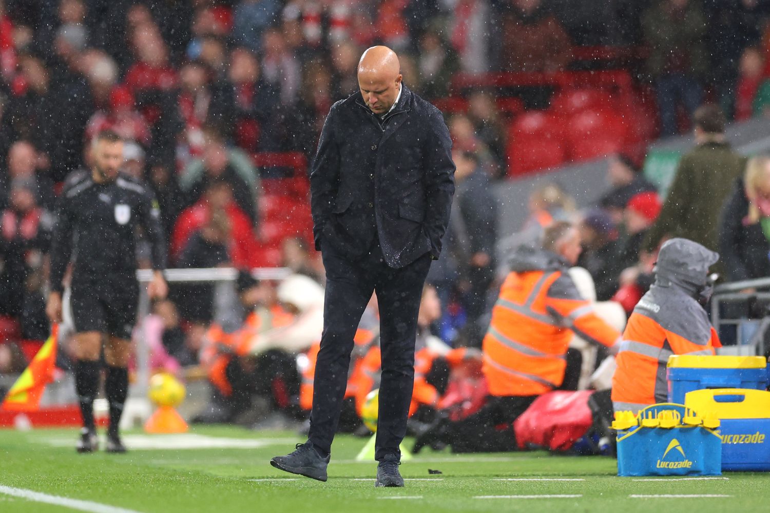 Arne Slot at Anfield against Crystal Palace