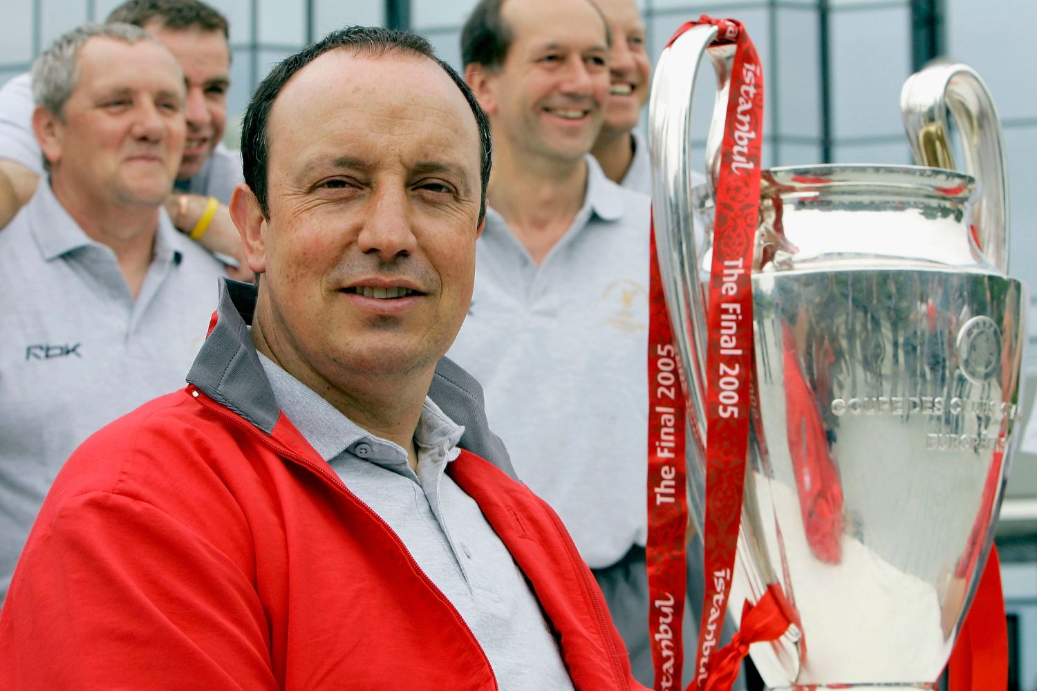 Rafa Benitez with the European Cup in 2005