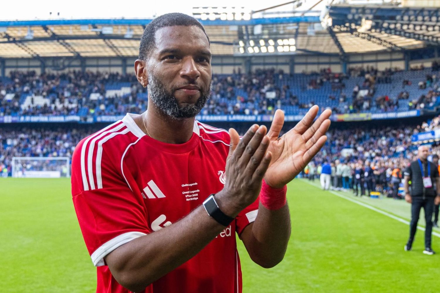 Ryan Babel for Liverpool Legends at Stamford Bridge