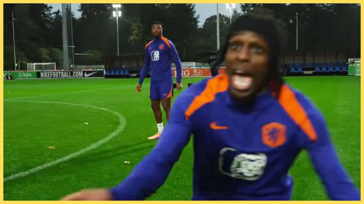 Jeremie Frimpong in Netherlands training