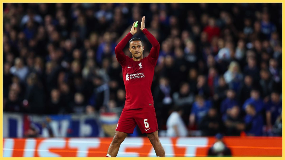 Thiago Alcantara playing for Liverpool