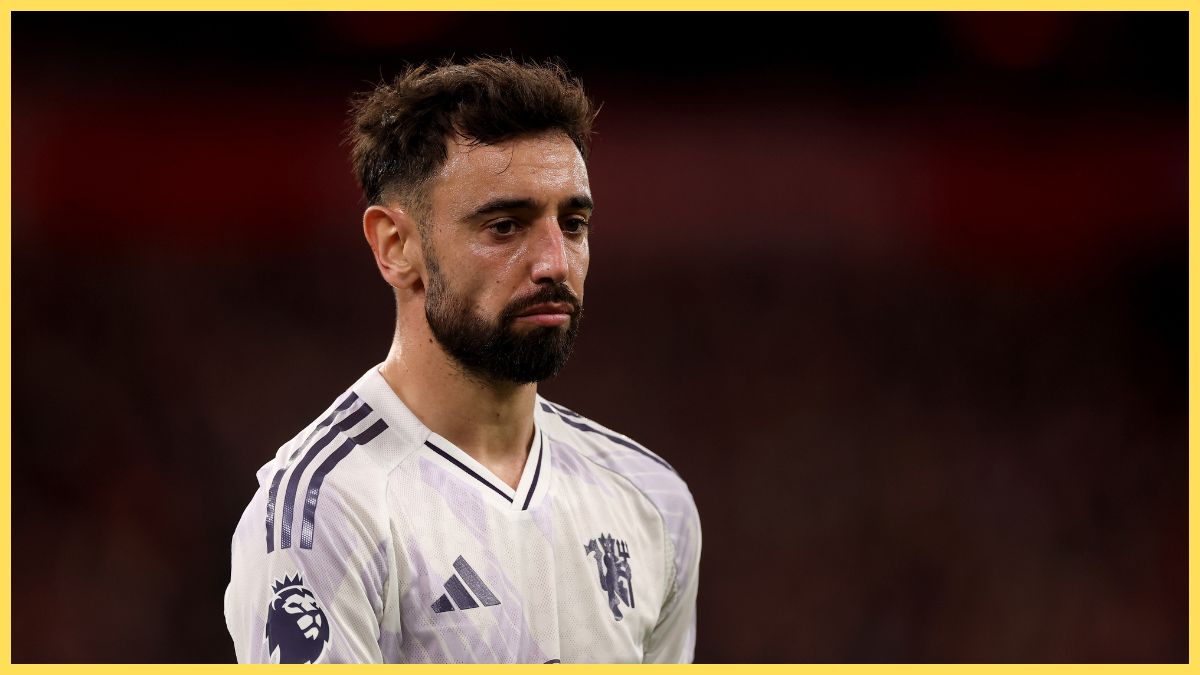 Bruno Fernandes of Manchester United at Anfield