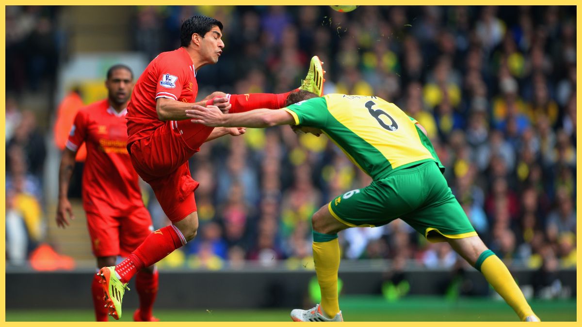 Luis Suarez against Norwich
