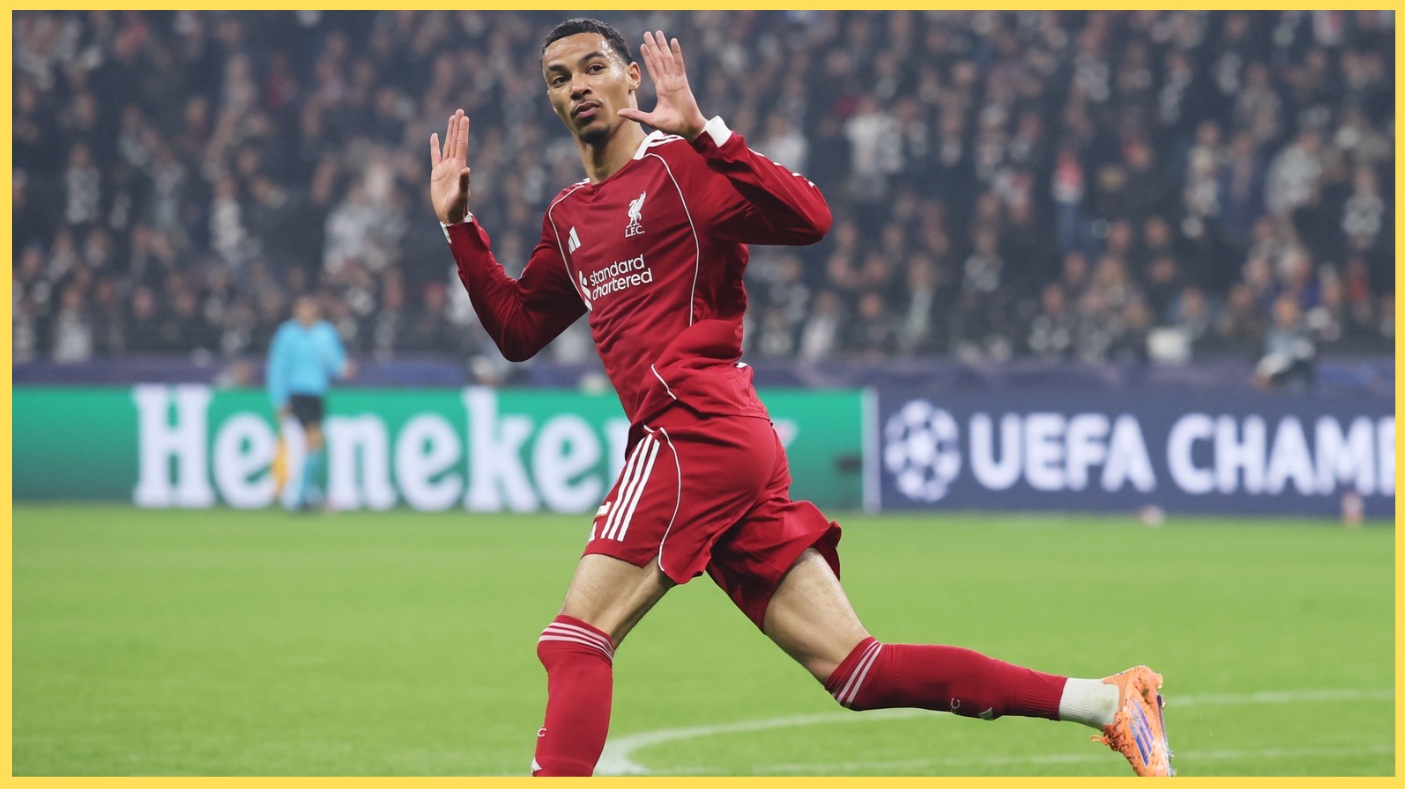 Hugo Ekitike equalised for Liverpool against Eintracht Frankfurt