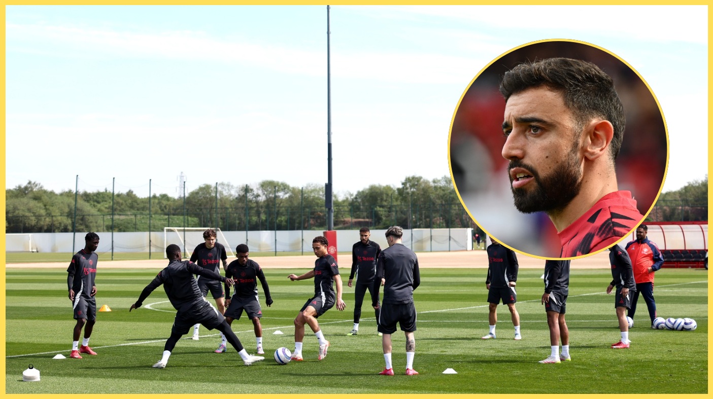 Bruno Fernandes missed Manchester United training on Thursday ahead of the clash against Liverpool