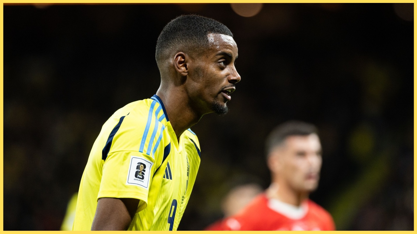 Alexander Isak played the full 90 minutes in Sweden's defeat to Switzerland