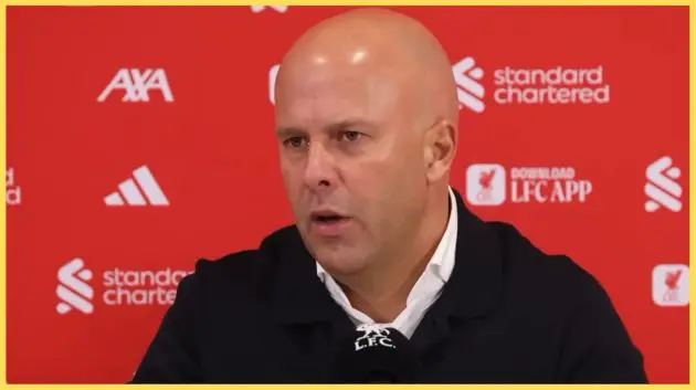 Arne Slot praised Virgil van Dijk and Ibrahima Konate for consoling Amara Nallo after his red card against Crystal Palace
