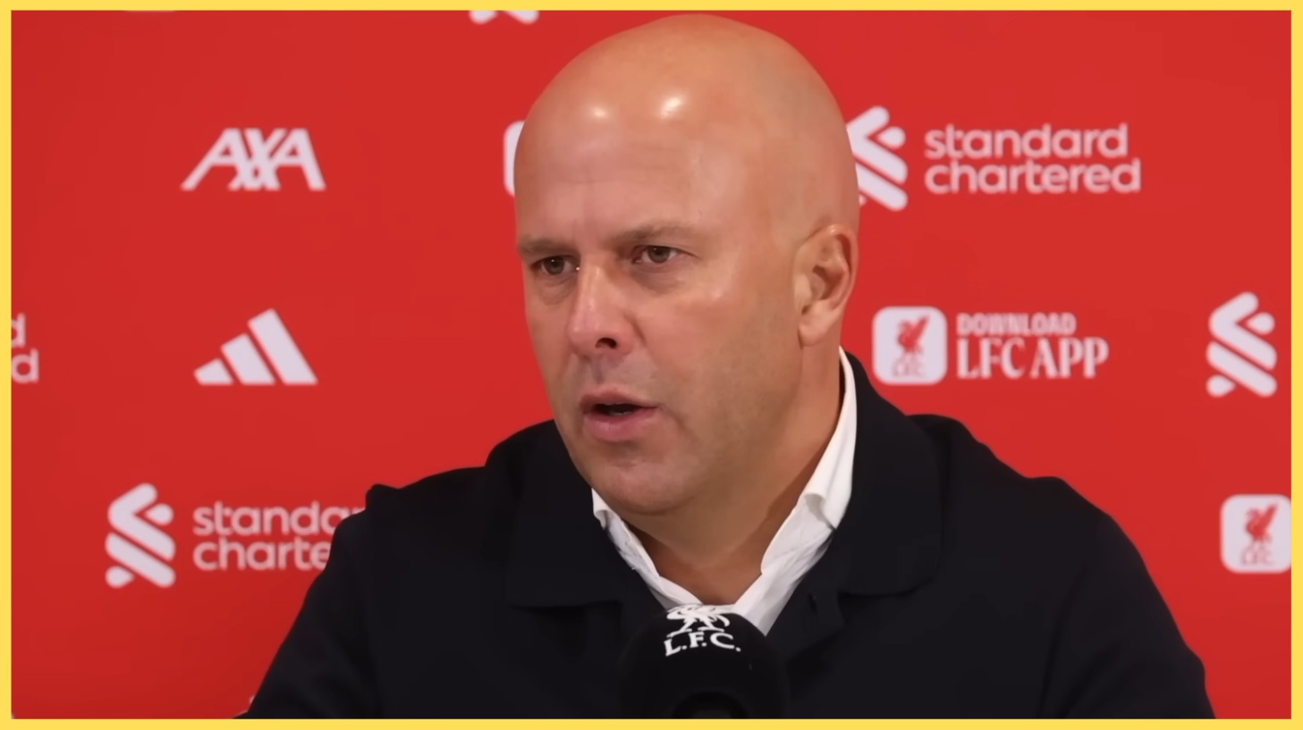 Arne Slot praised Virgil van Dijk and Ibrahima Konate for consoling Amara Nallo after his red card against Crystal Palace