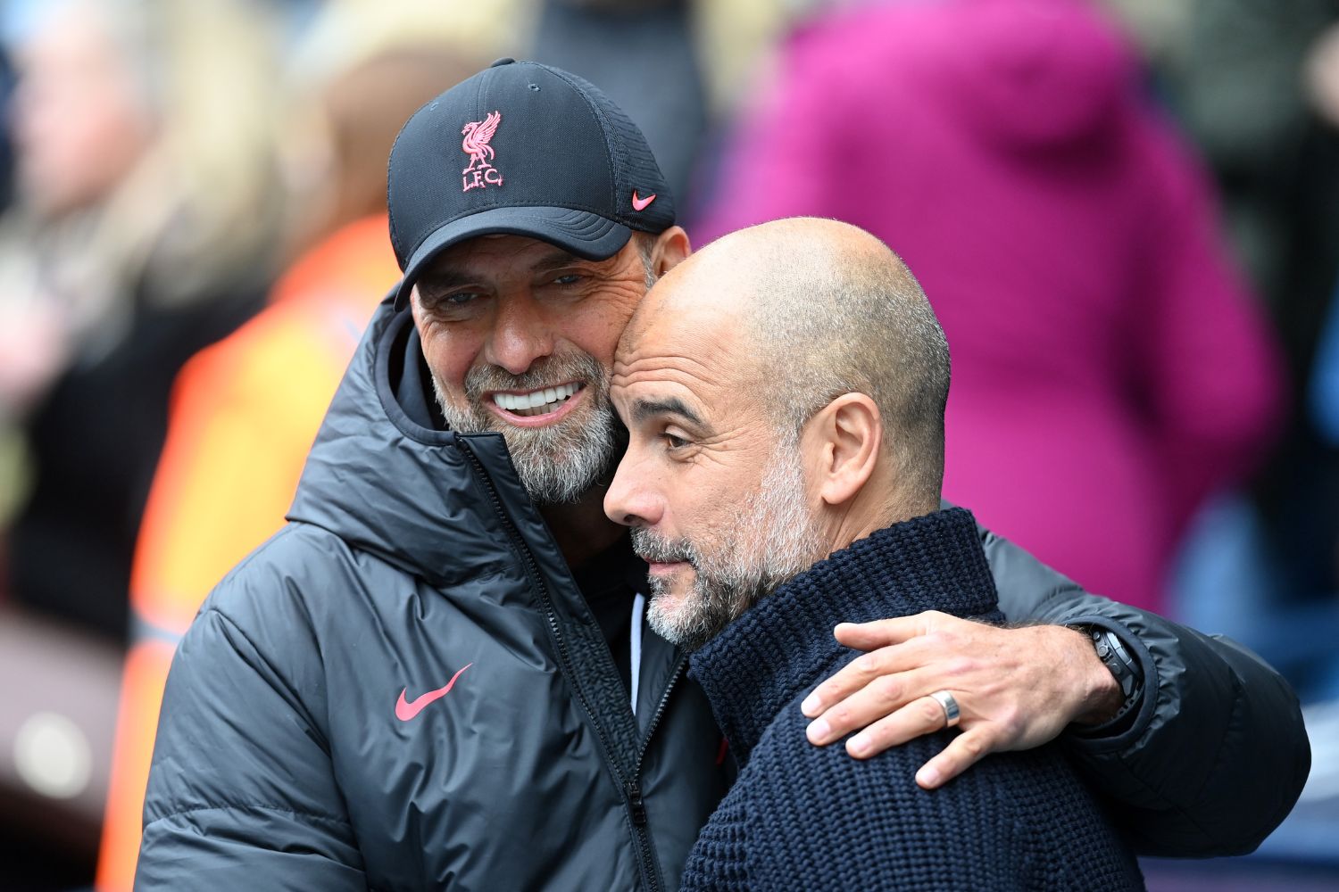 Jurgen Klopp and Pep Guardiola in 2023