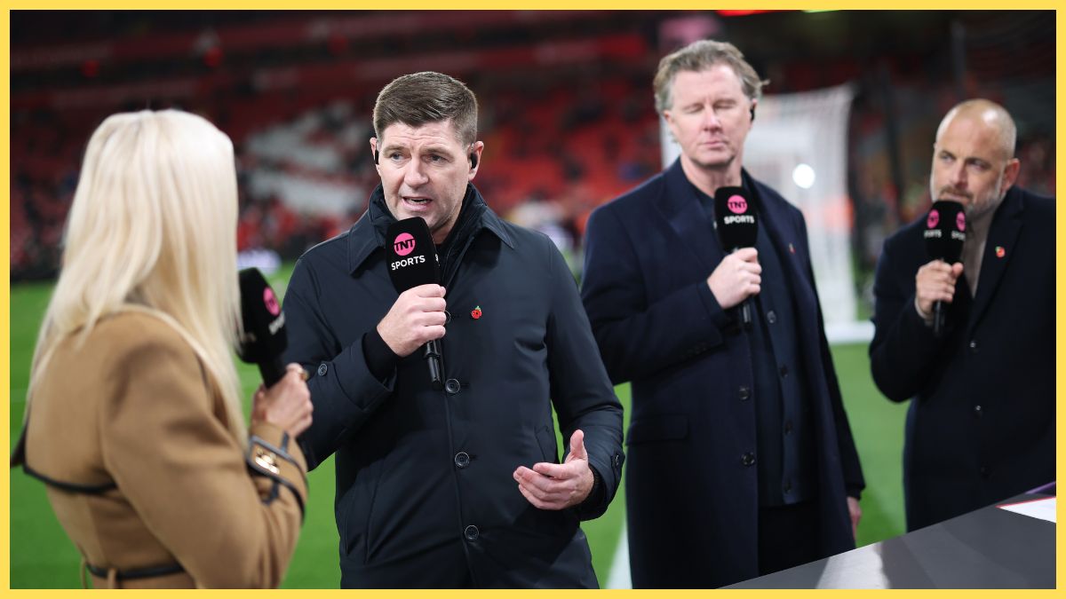 Steven Gerrard talks pitchside at Anfield for TNT Sports