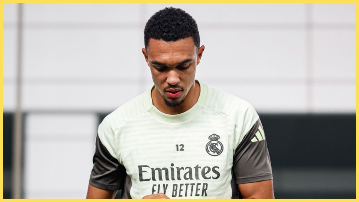 Trent Alexander-Arnold in training for Liverpool