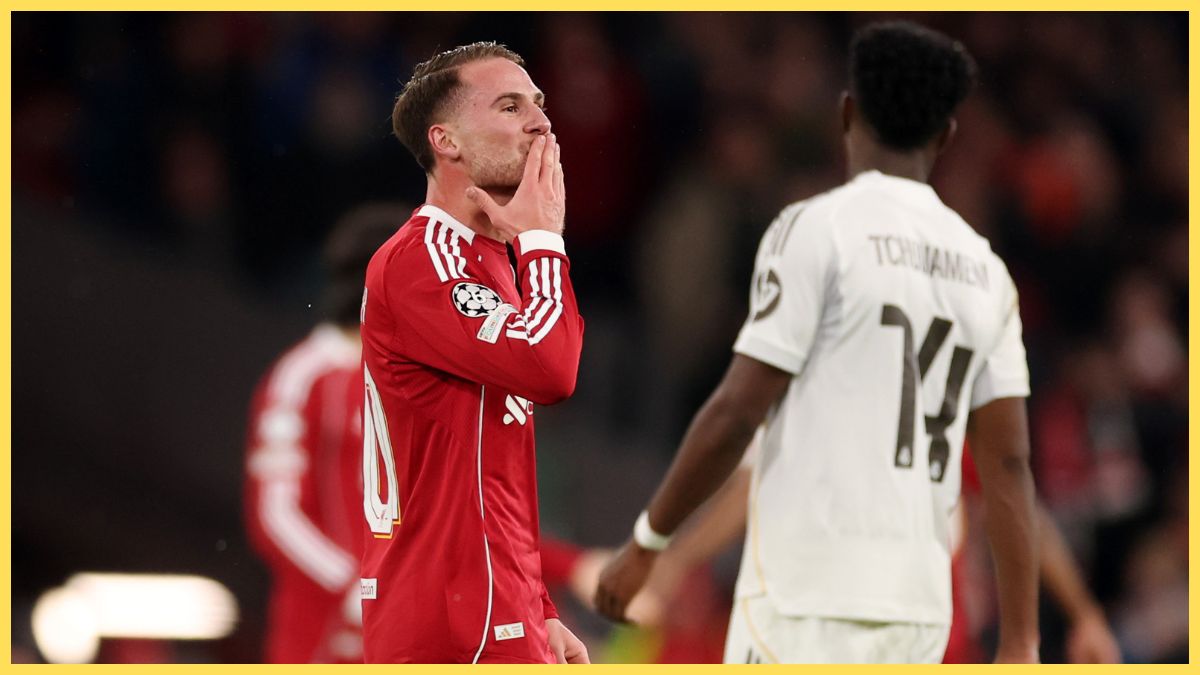 Alexis Mac Allister celebrates scoring against Real Madrid