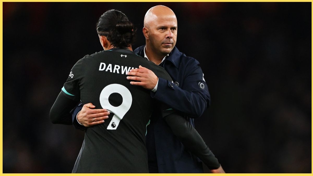 Darwin Nunez with Arne Slot