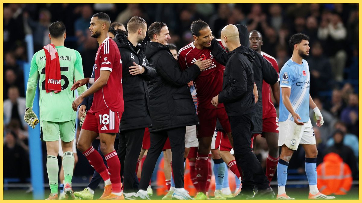 Liverpool and Manchester City players