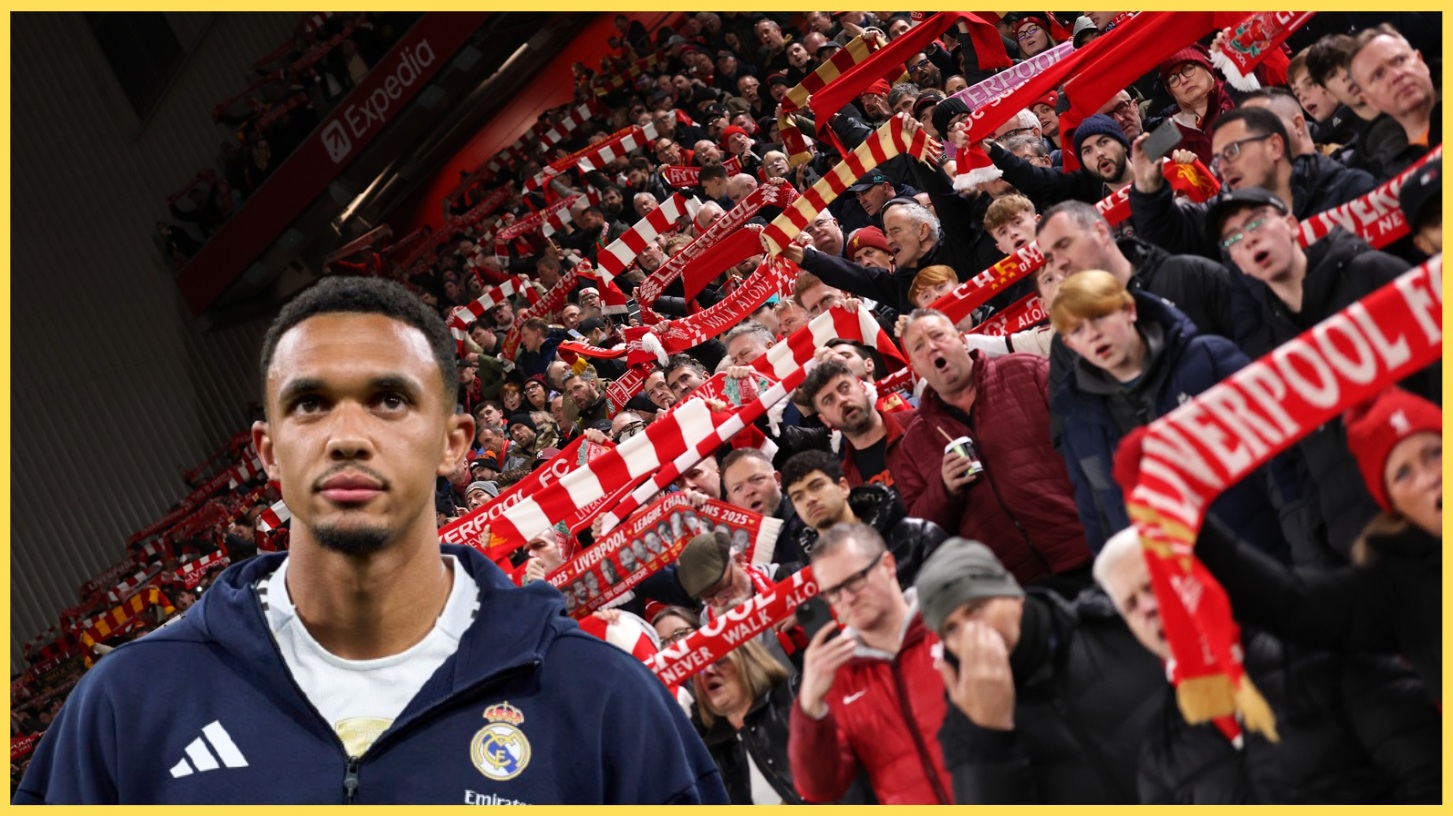 Trent Alexander-Arnold can expect a hostile reception from Liverpool fans at Anfield on Tuesday