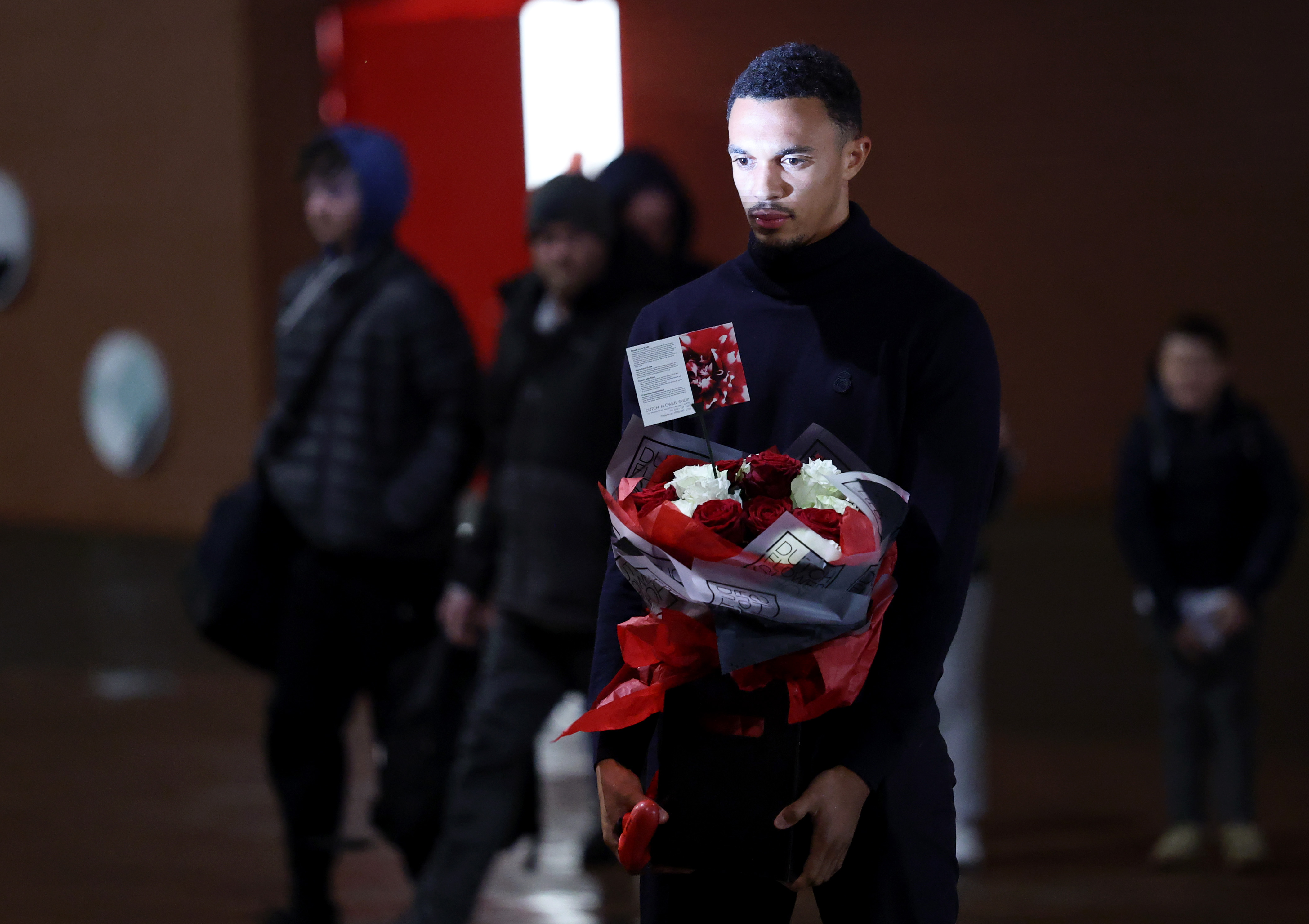 Trent Alexander-Arnold has laid a floral tribute to Diogo Jota outside Anfield