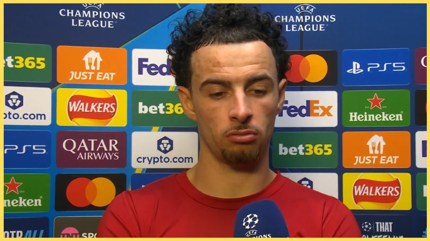 Curtis Jones has said he's 'past being angry and sad' about Liverpool's plight