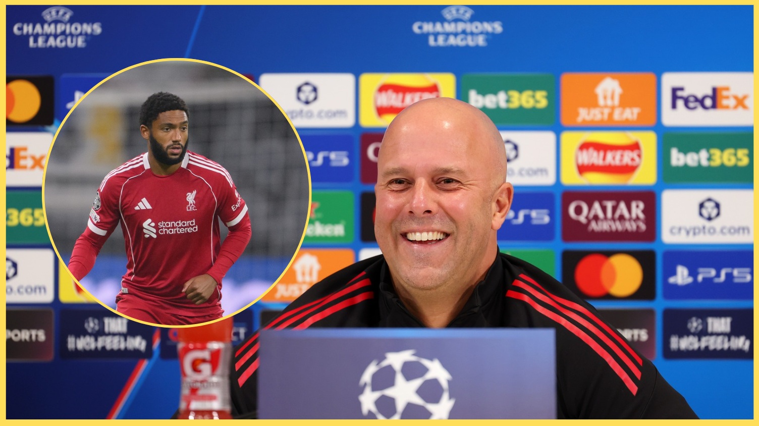 Arne Slot confirmed that Joe Gomez will be available for Liverpool's clash against PSV Eindhoven