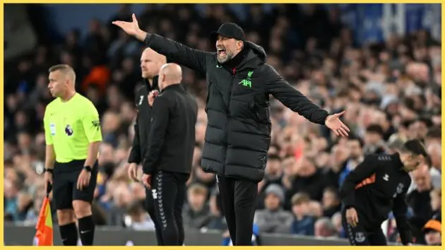 Jurgen Klopp in one of his angrier moments on the touchline while managing Liverpool