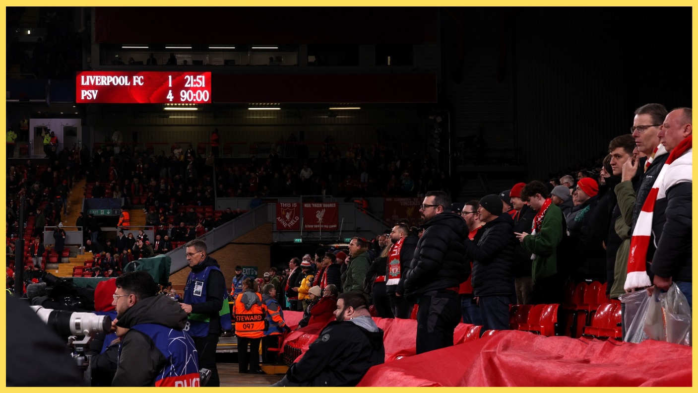 The scoreboard makes for grim reading for Liverpool fans