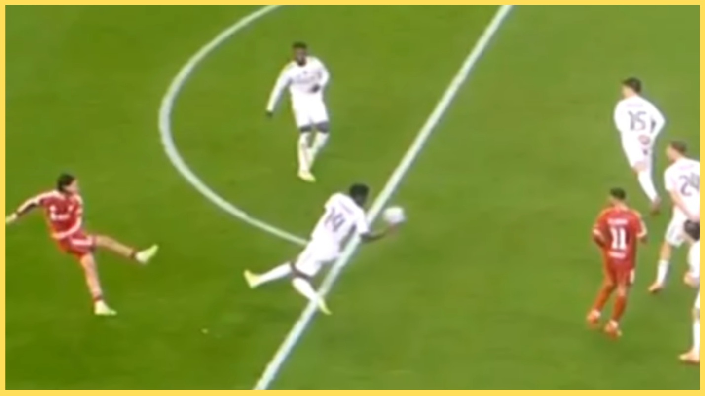 Aurelien Tchouameni wasn't penalised for an apparent handball against Liverpool