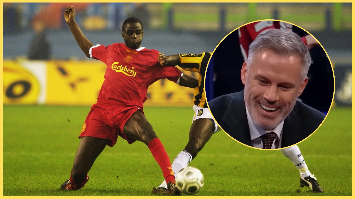 Djimi Traore has disagreed with Jamie Carragher over the latter's criticism of Ibrahima Konate