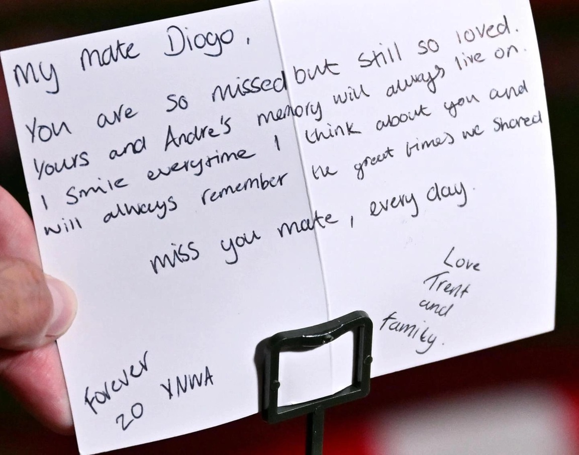 Trent Alexander-Arnold has penned a poignant tribute to his former Liverpool teammate Diogo Jota