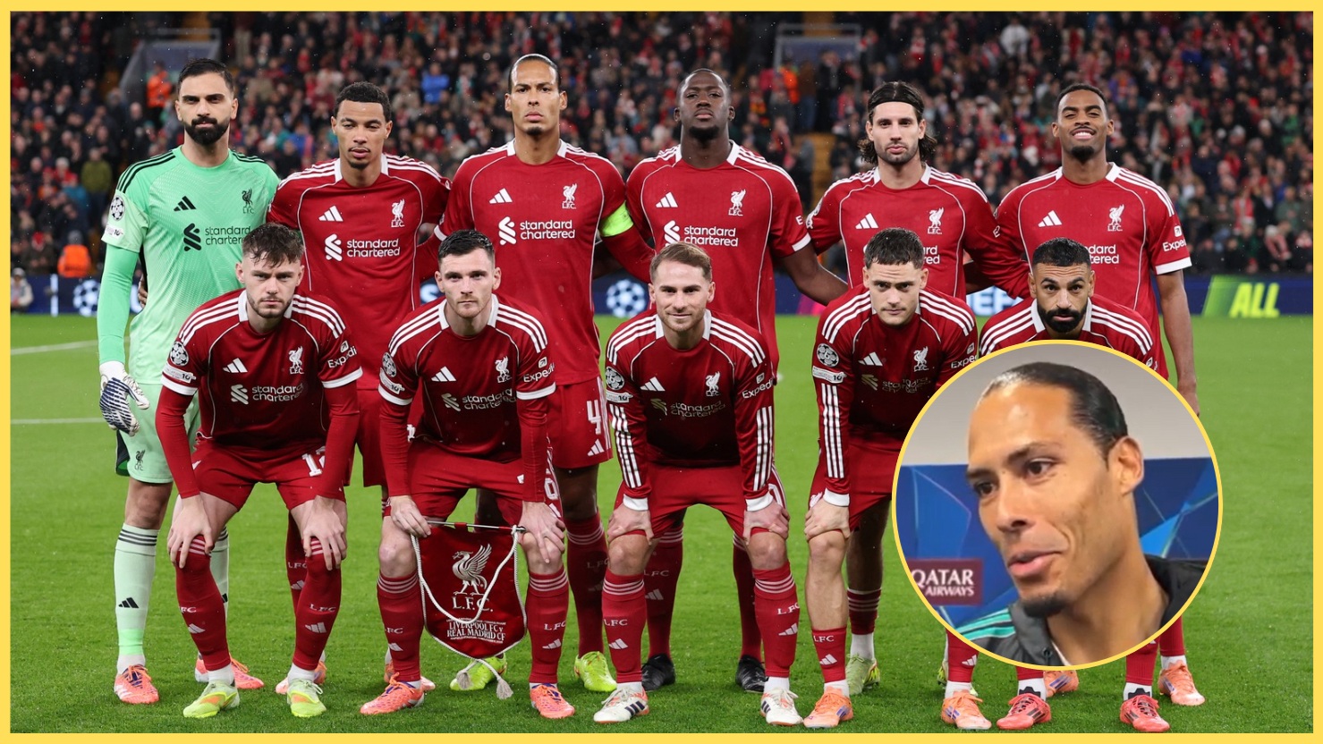 Virgil van Dijk praised Conor Bradley's 'outstanding' performance against Real Madrid