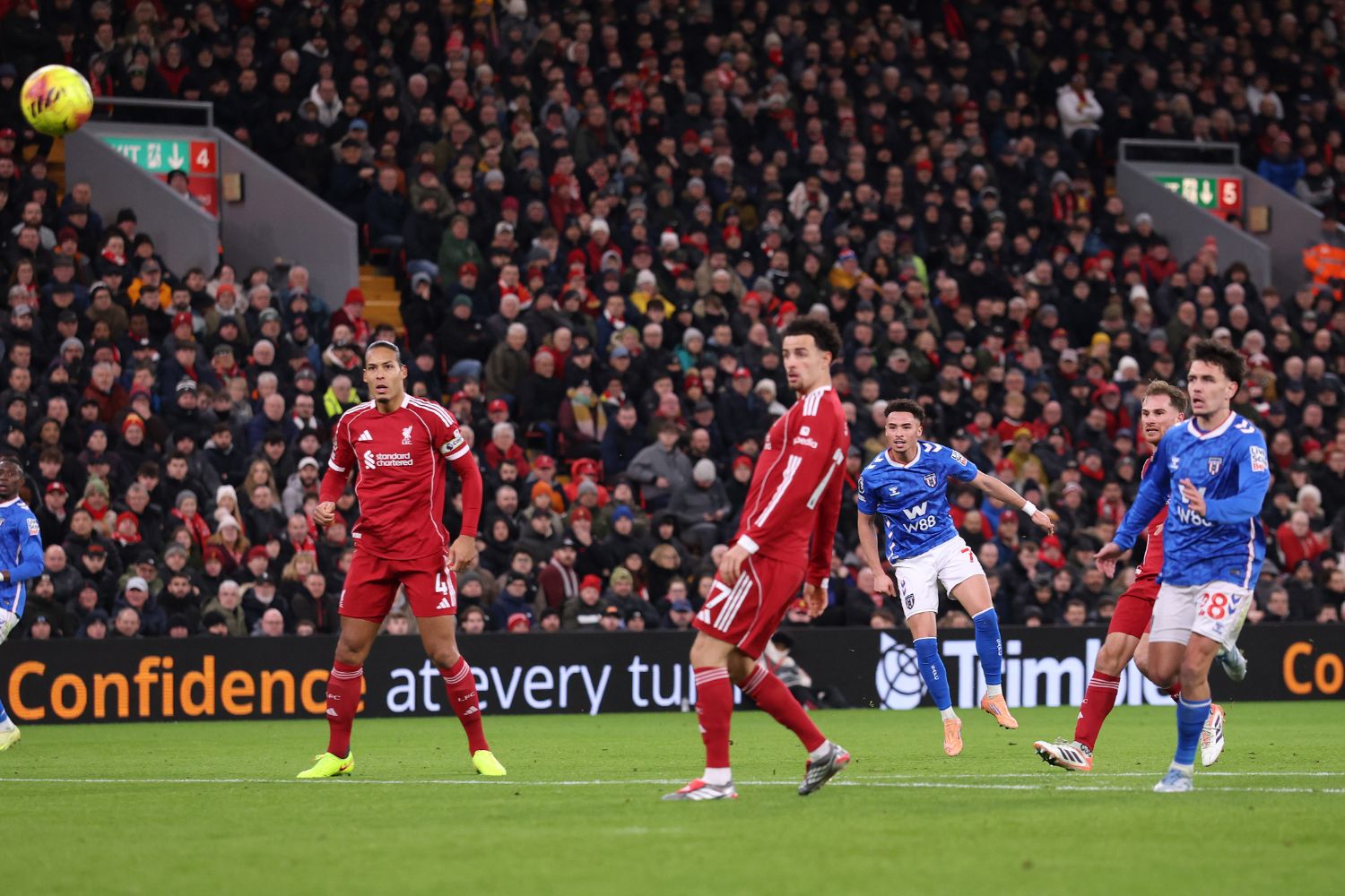 Chemsdine Talbi of Sunderland scores against Liverpool