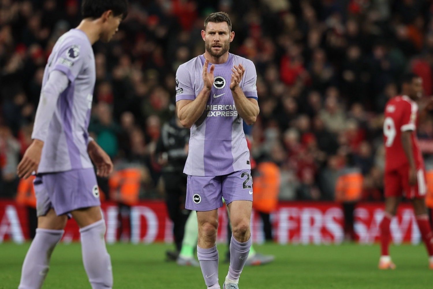 James Milner at Anfield for Brighton