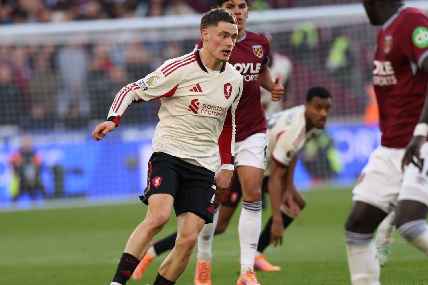 Florian Wirtz in action against West Ham