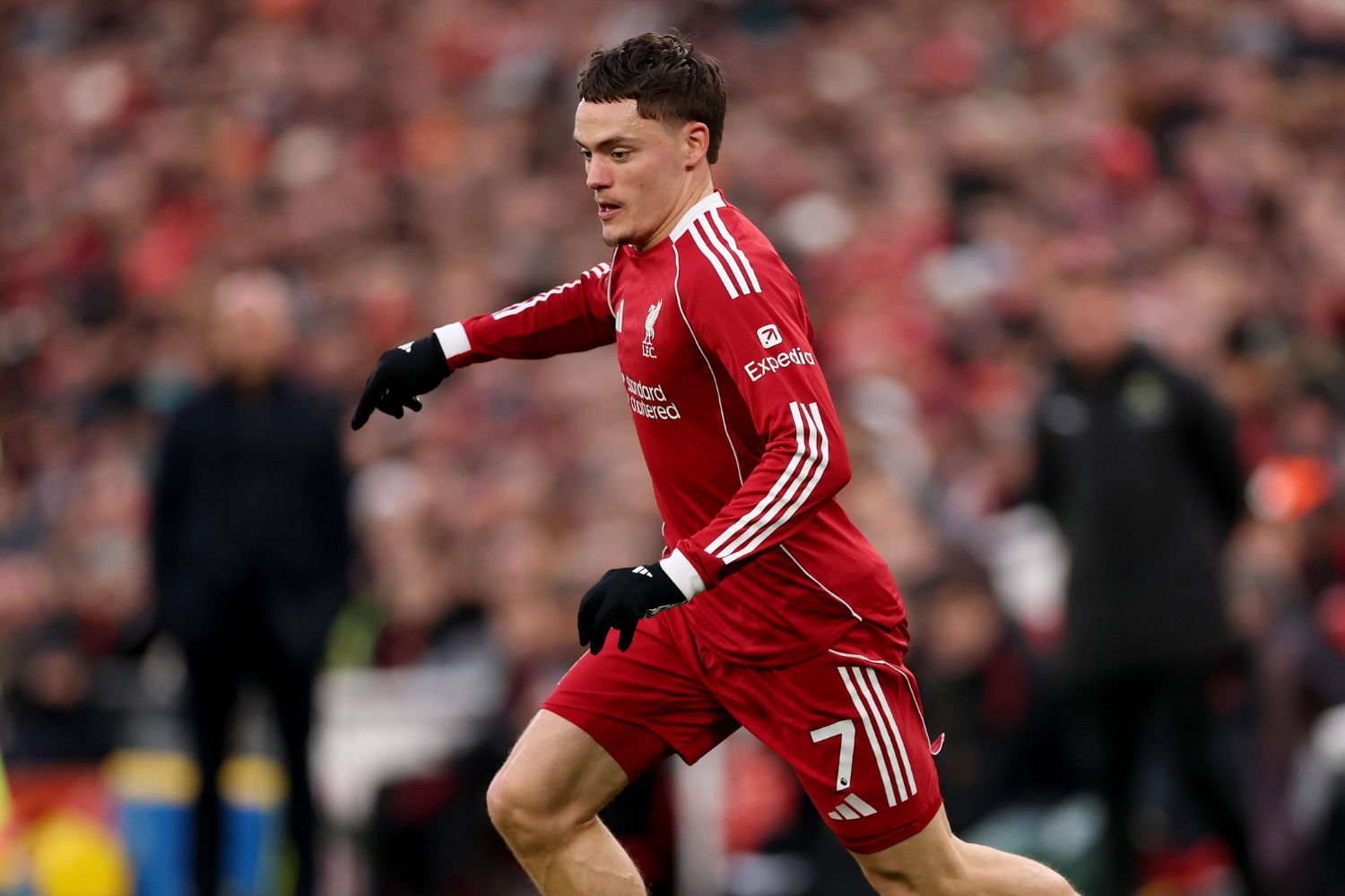 Florian Wirtz in action against Wolves