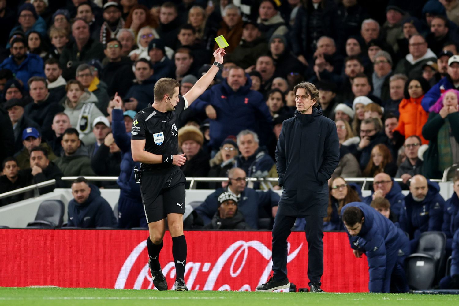 Thomas Frank coaches against Liverpool