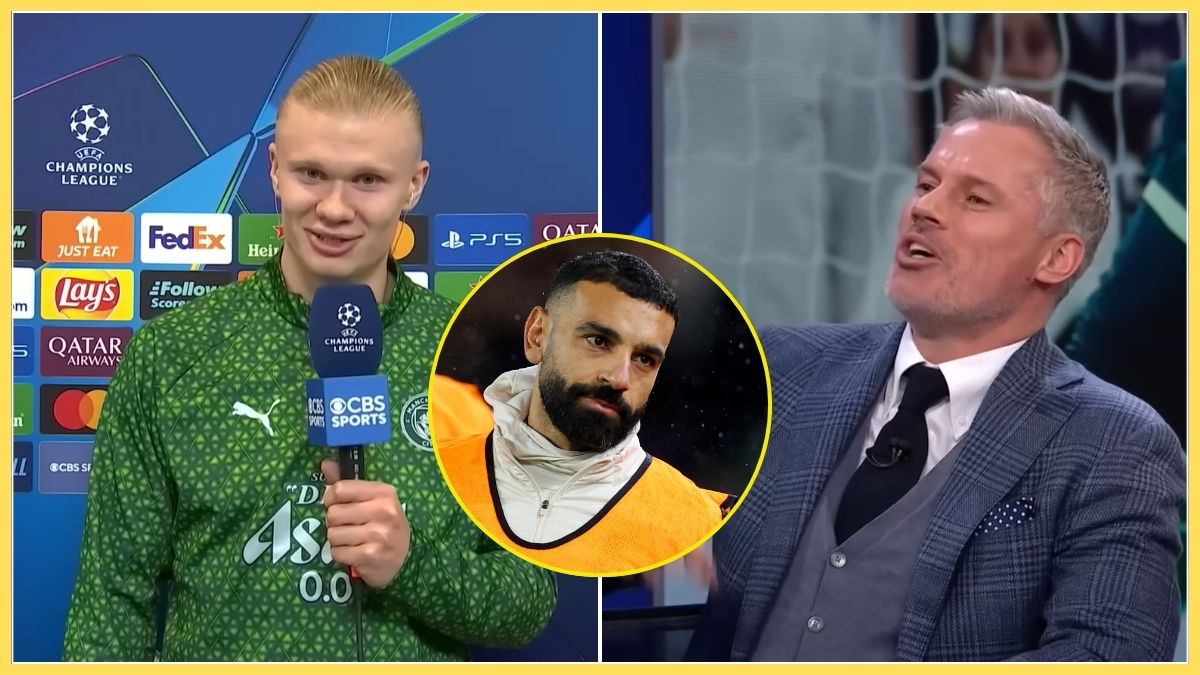 Erling Haaland and Jamie Carragher discuss Mo Salah