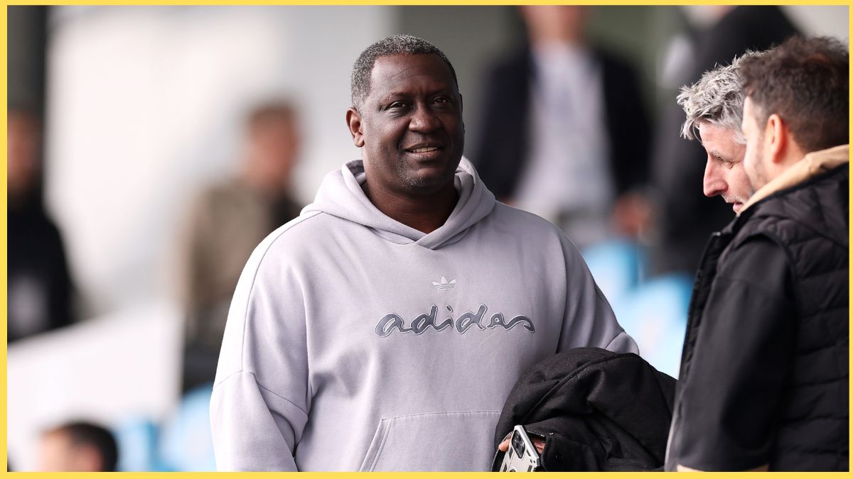 Former Liverpool player Emile Heskey at Manchester City's academy
