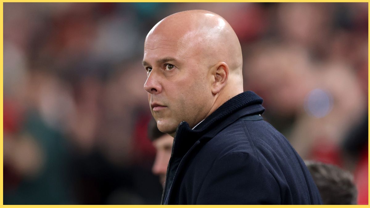 Arne Slot at Anfield against Sunderland
