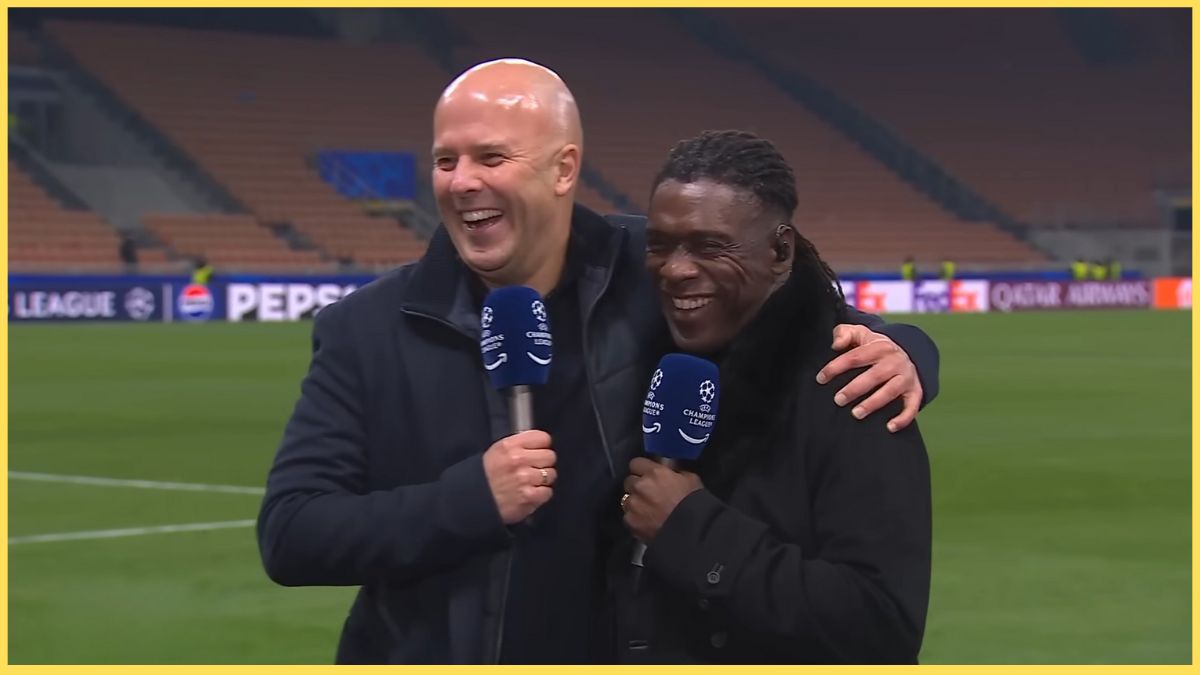 Arne Slot and Clarence Seedorf in Milan