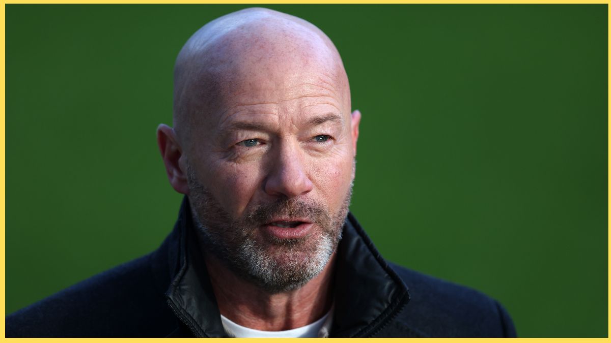 Alan Shearer pitchside during punditry duties