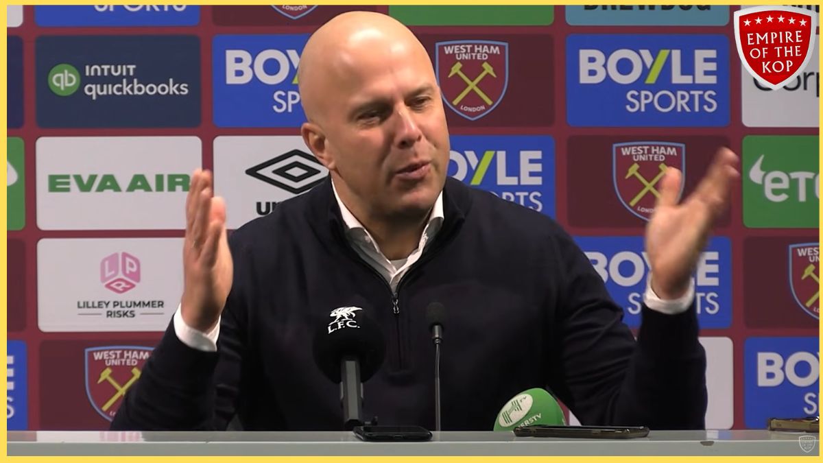 Arne Slot speaks after Liverpool won at West Ham