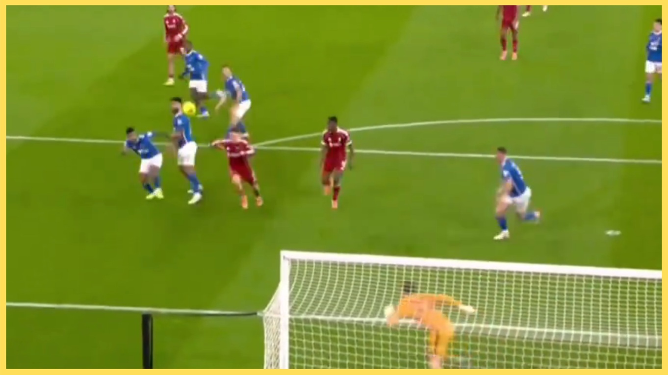 Florian Wirtz was inches away from scoring his first Liverpool goal