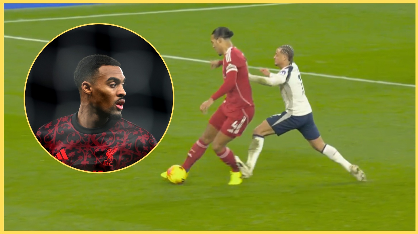 What Ryan Gravenberch did to Xavi Simons after Spurs forward’s red card v Liverpool